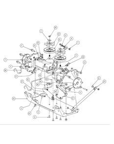 Drive Assembly Diagram and Parts List for M48-KHS 53AB5B5M750-18HP Cub Cadet Lawn Tractor